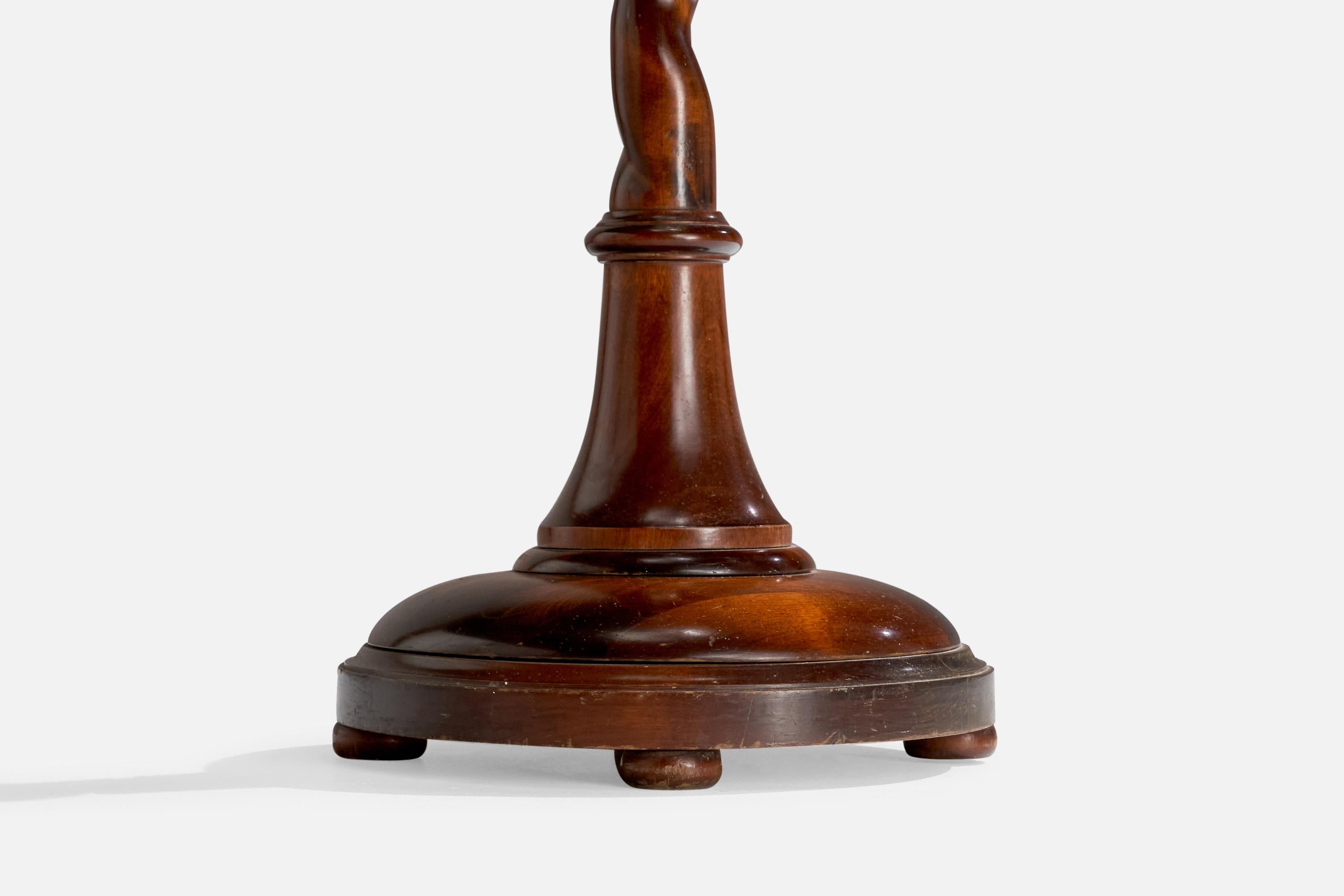 Designer suédois, lampadaire, bouleau, tissu, Suède, années 1920 en vente 2