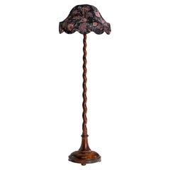 Designer suédois, lampadaire, bouleau, tissu, Suède, années 1920