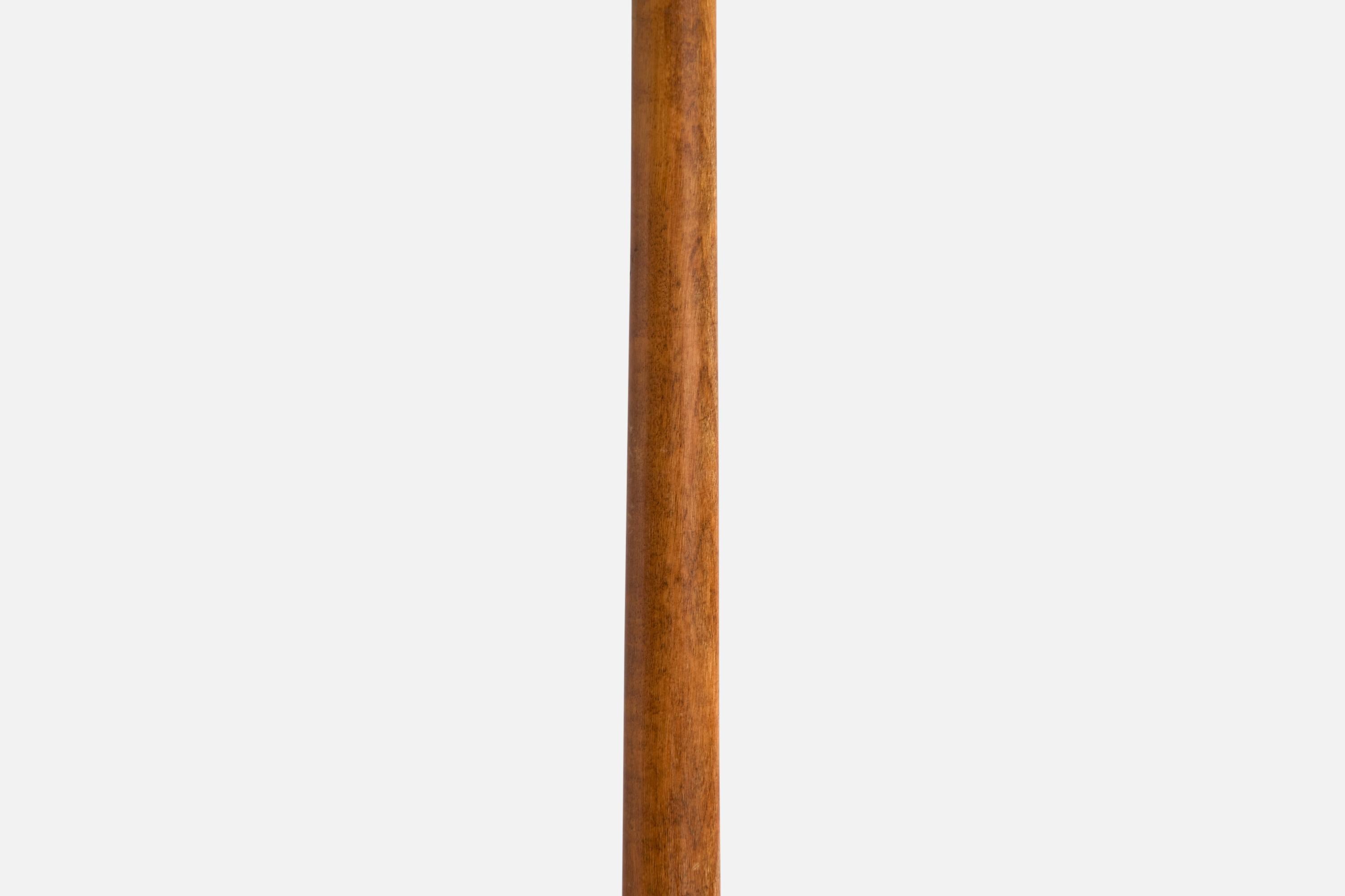 Designer suédois, lampadaire, bouleau, tissu, Suède, années 1930 Bon état - En vente à High Point, NC