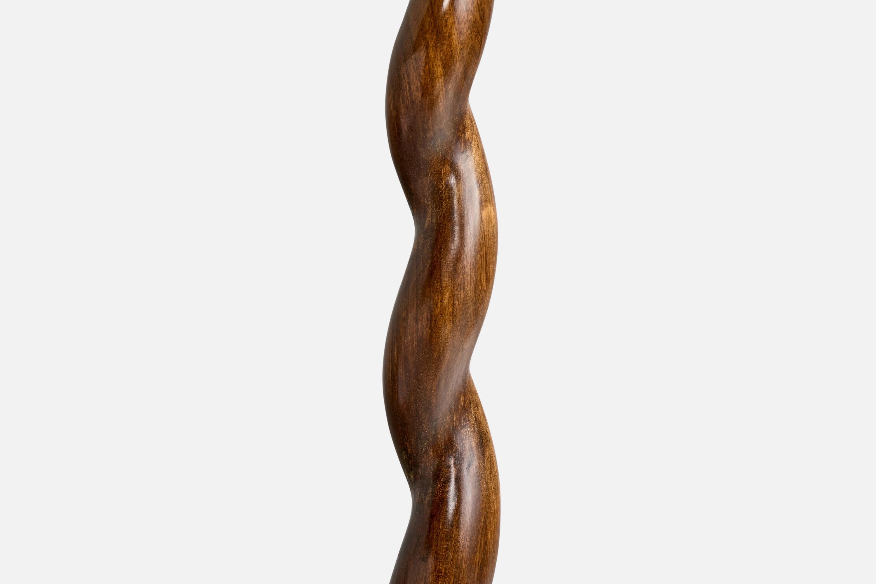 Schwedische Designerin, Stehlampe, Birke, Stoff, Schweden, 1930er Jahre im Angebot 2