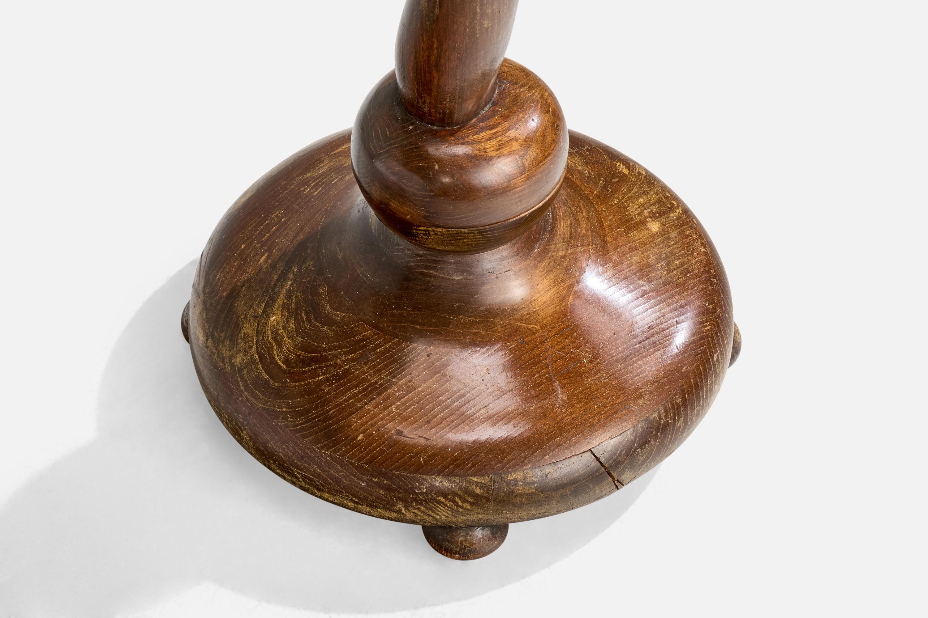 Schwedische Designerin, Stehlampe, Birke, Stoff, Schweden, 1930er Jahre im Angebot 3