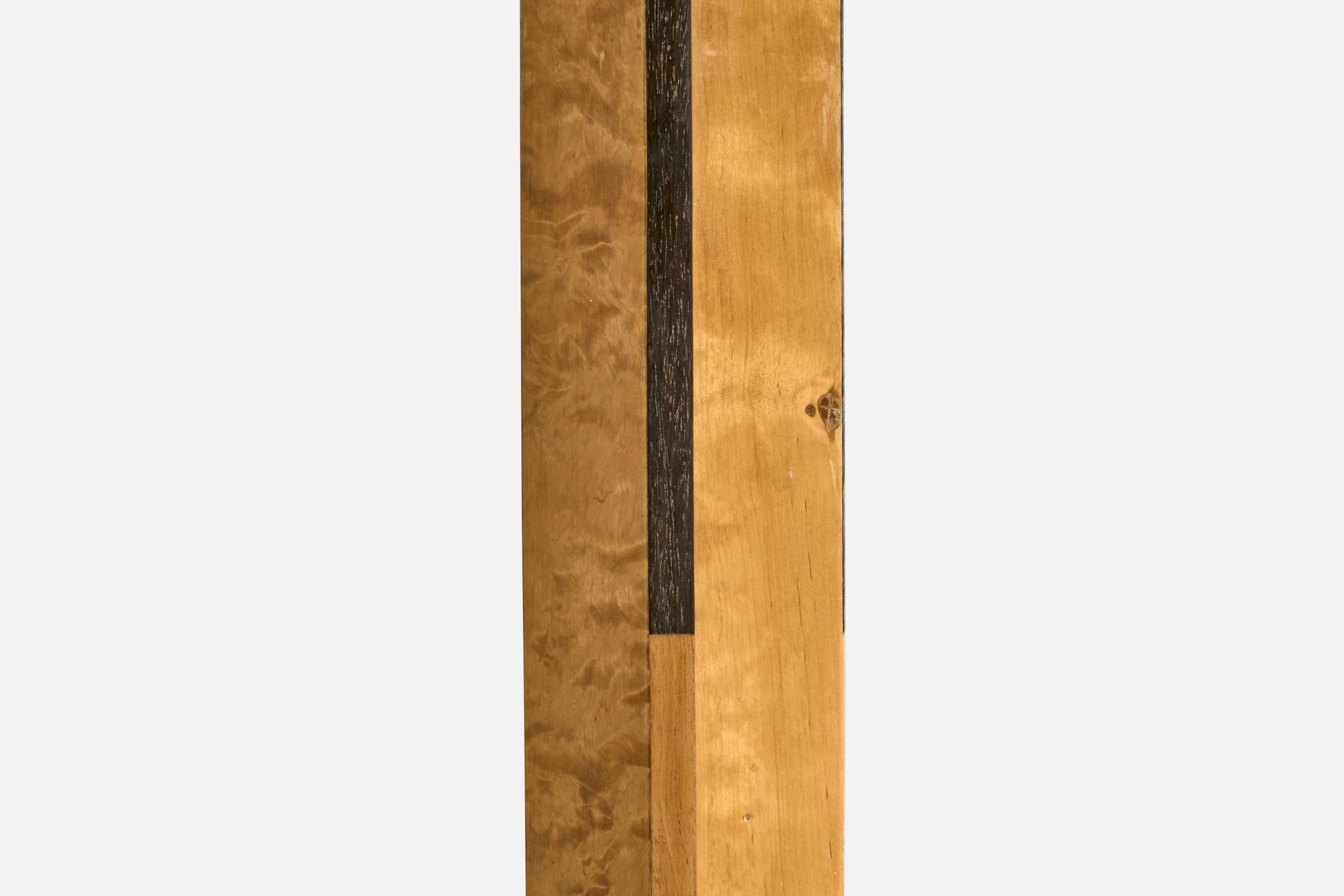 Lampada da terra di design svedese, betulla, metallo, tessuto, Svezia, anni '30 in vendita 1