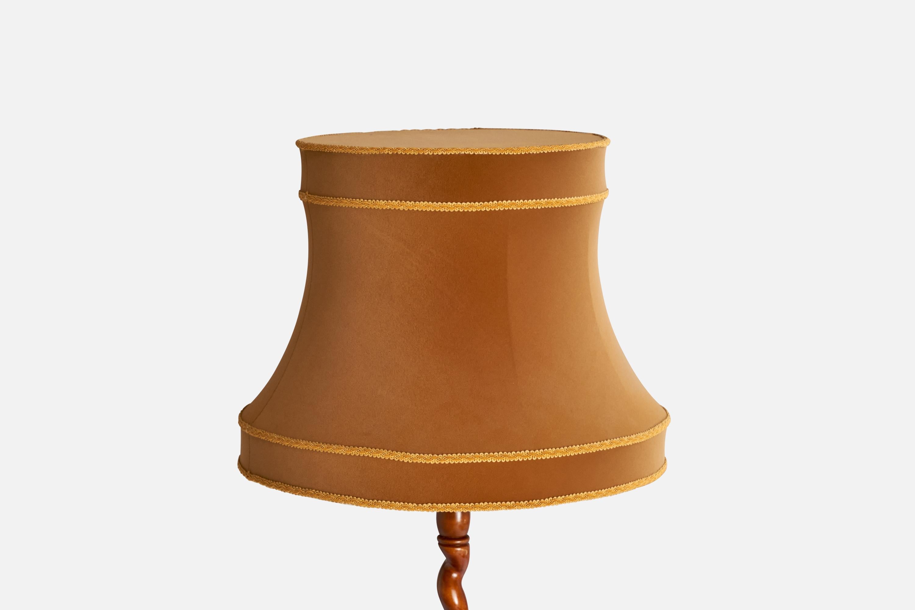Scandinave moderne Designer suédois, lampadaire, bouleau, velours, Suède, années 1920 en vente
