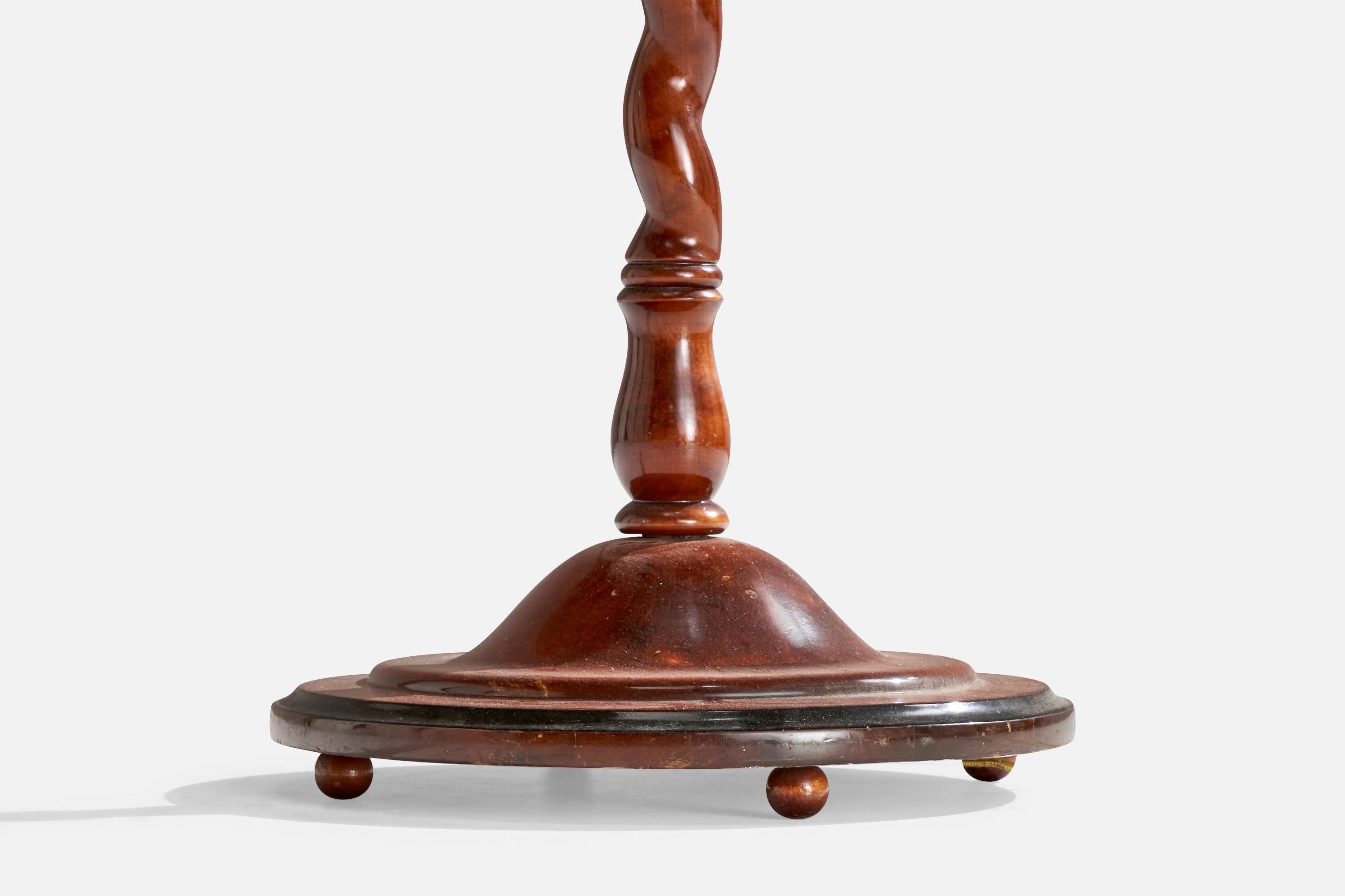 Designer suédois, lampadaire, bouleau, velours, Suède, années 1920 en vente 1