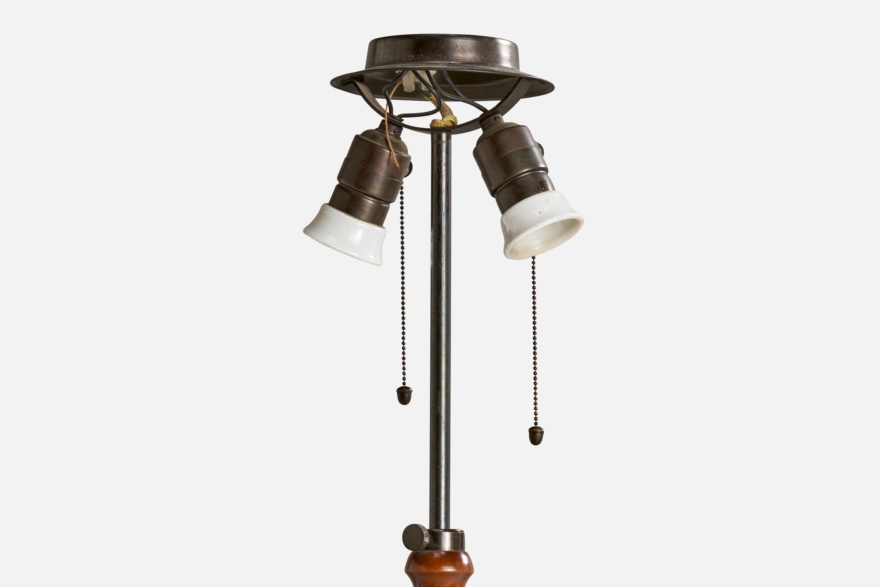 Designer suédois, lampadaire, bouleau, velours, Suède, années 1920 en vente 2