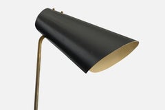 Lampada da terra di design svedese, ottone, metallo, ferro, Svezia, anni '50
