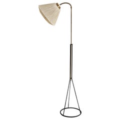 Swedish Designer, Floor Lamp, Brass, Metal, String, Sweden, 1940s