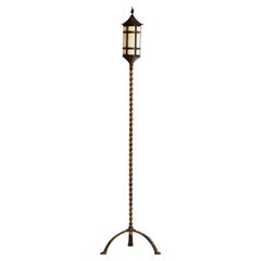 Schwedische Designerin, Stehlampe, Messing, Papier, Schweden, 1930er Jahre