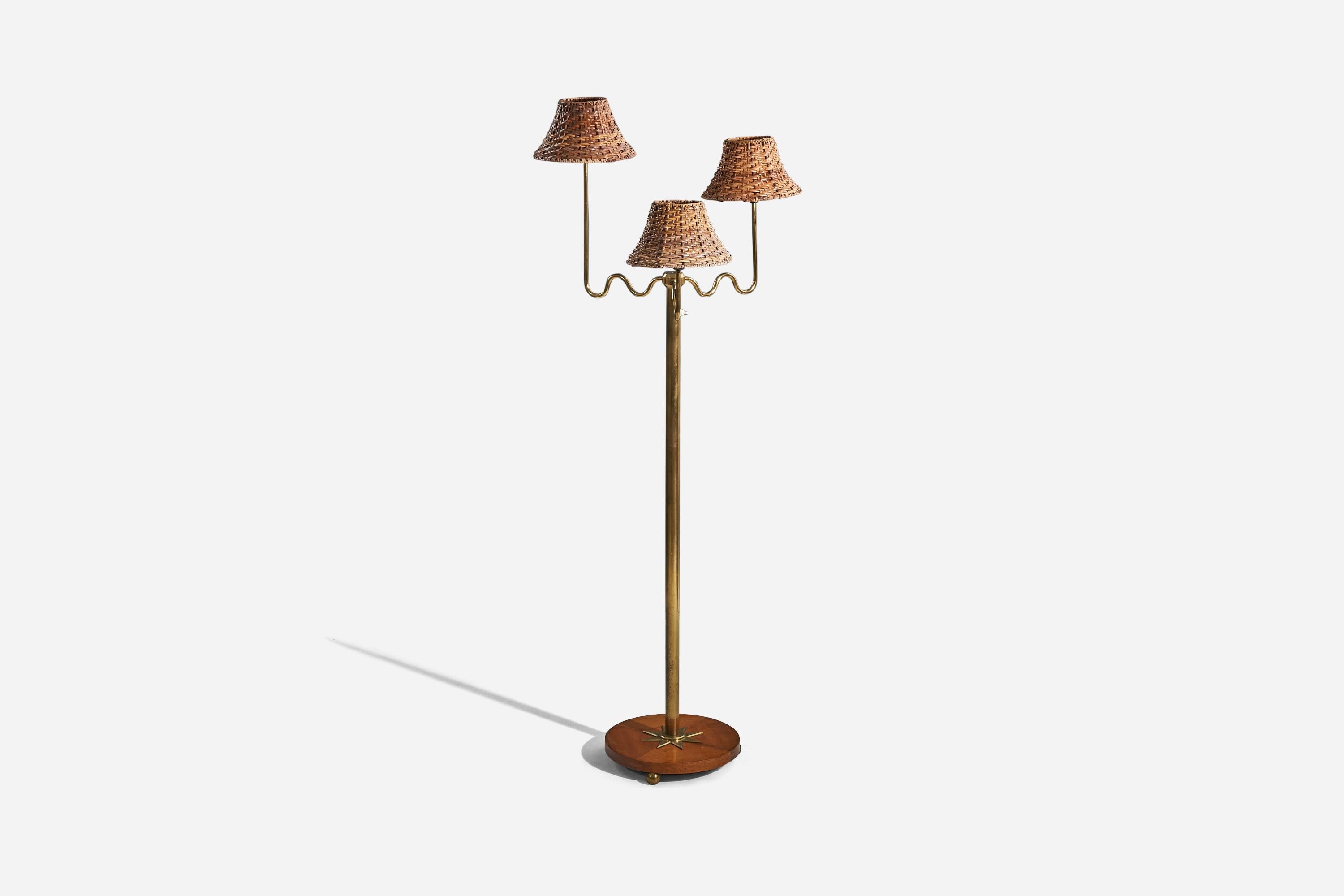rattan floor lamp
