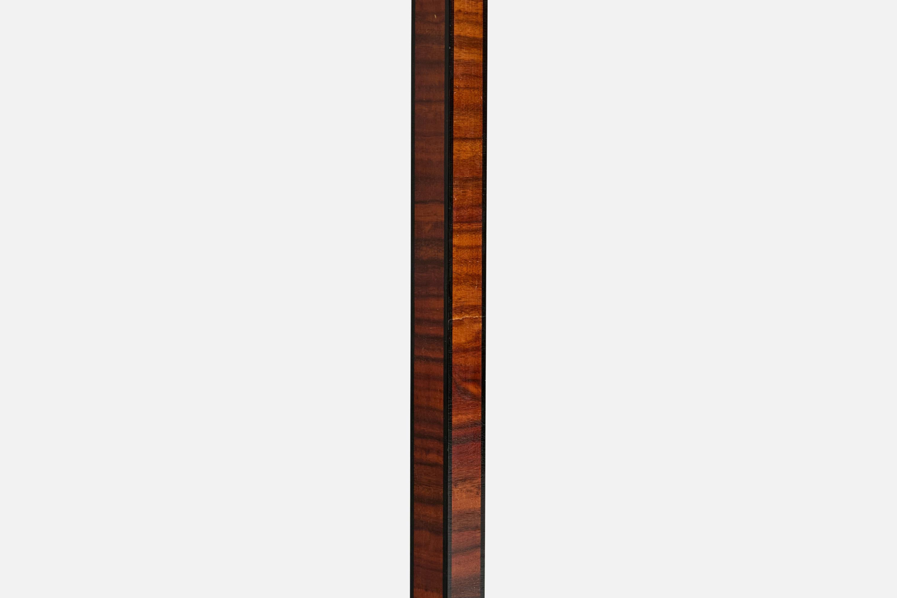 Designer suédois, lampadaire, laiton, bois, rotin, Suède, années 1930 en vente 1