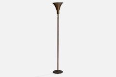 Designer svedese, lampada da terra, bronzo, Svezia, anni '30