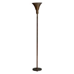 Diseñador sueco, Lámpara de pie, Bronce, Suecia, años 30