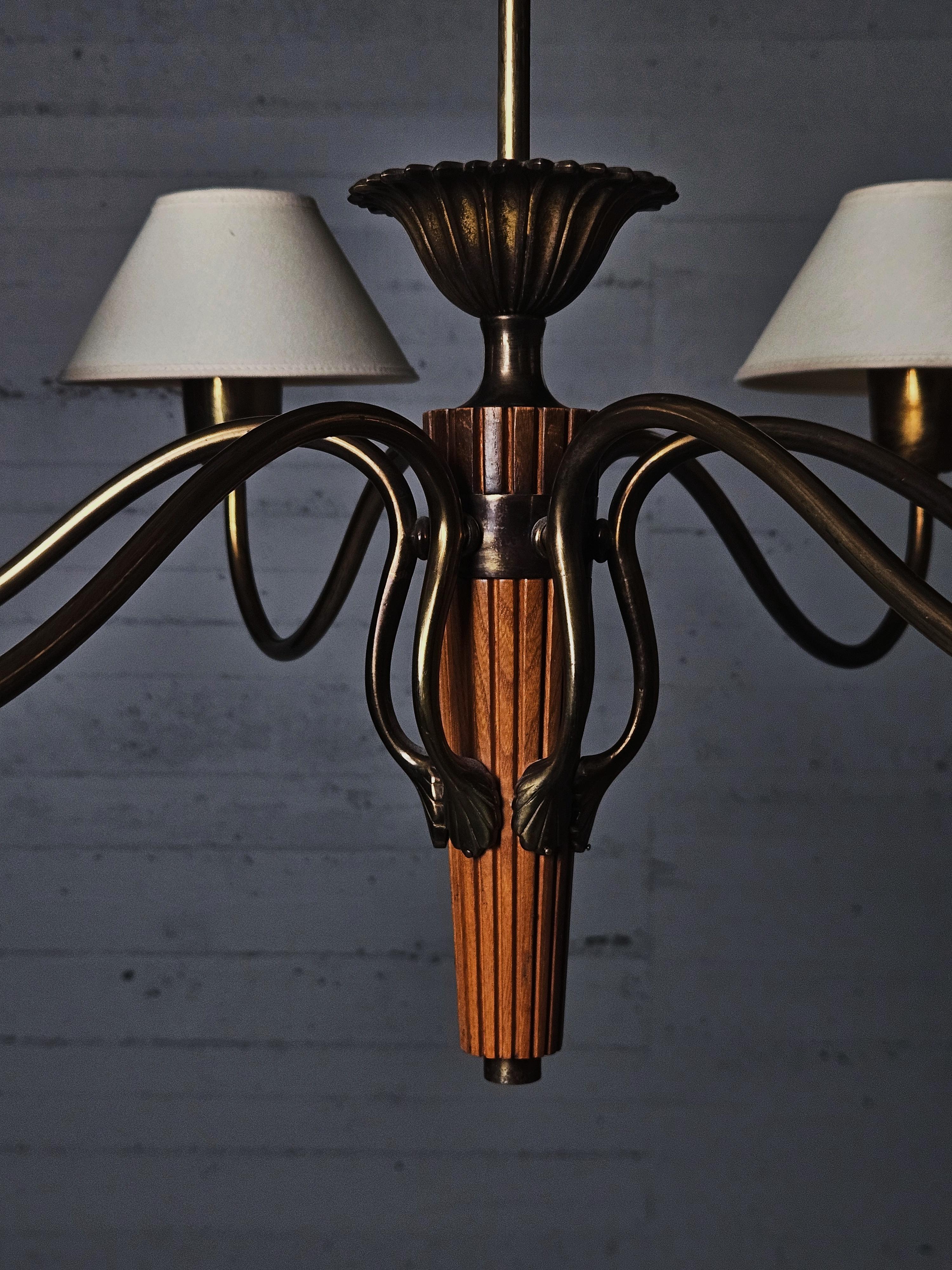 Swedish designer floor lamp by Bröderna Malmström Metallvarufabrik, 1950s In Good Condition In Eskilstuna, SE