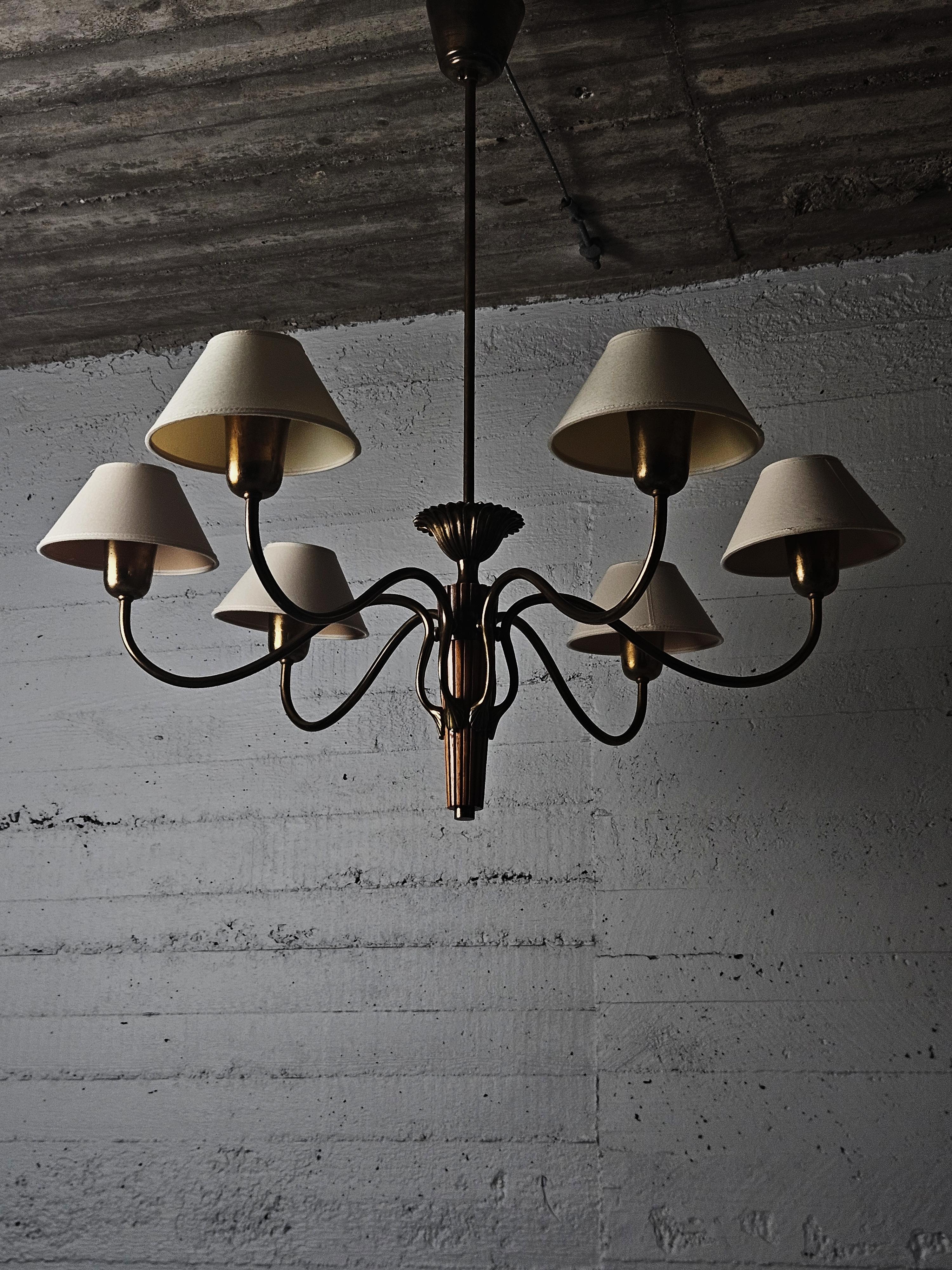 Swedish designer floor lamp by Bröderna Malmström Metallvarufabrik, 1950s 2