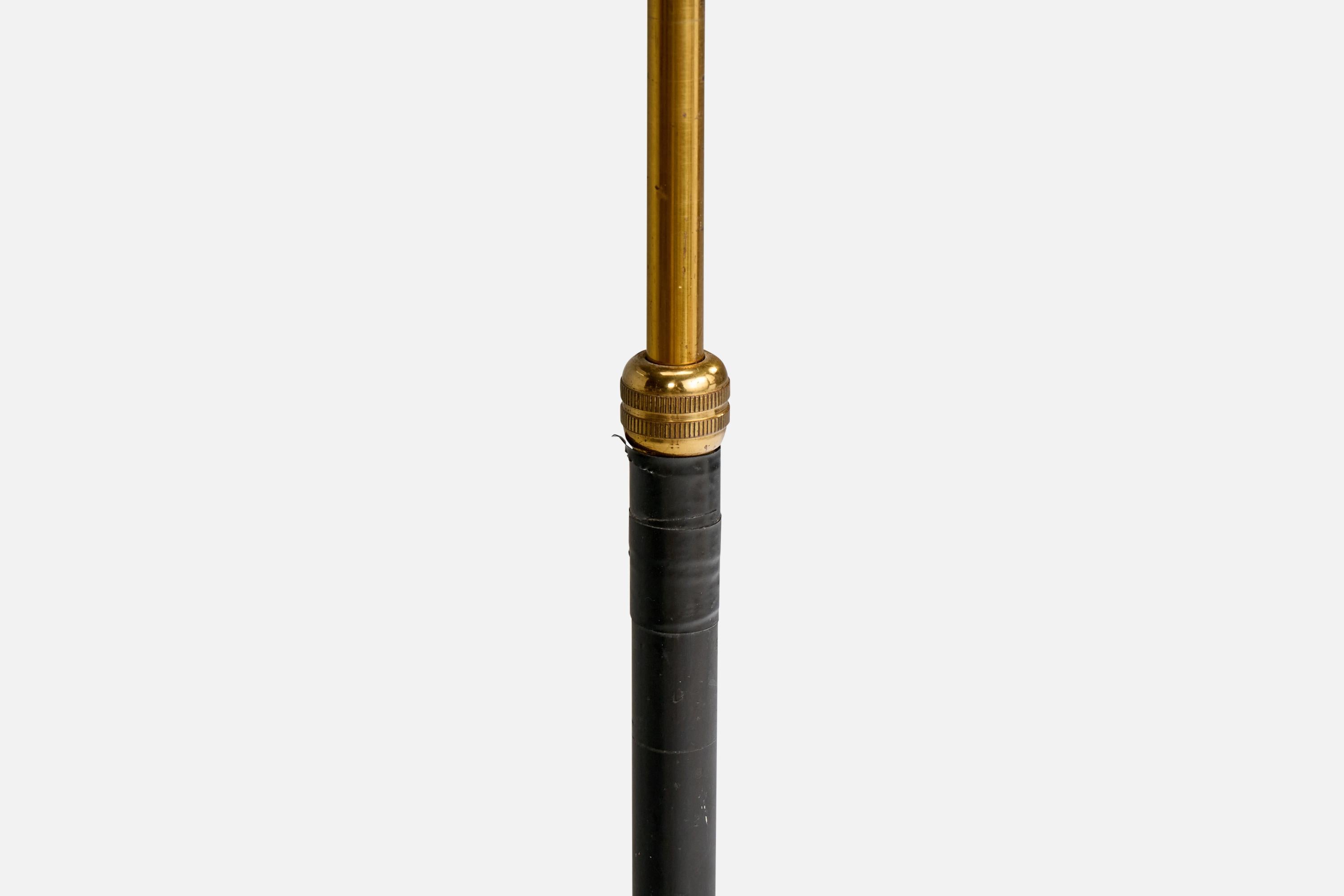 Lampada da terra di design svedese, cromo, legno, Svezia, anni '30 in vendita 1