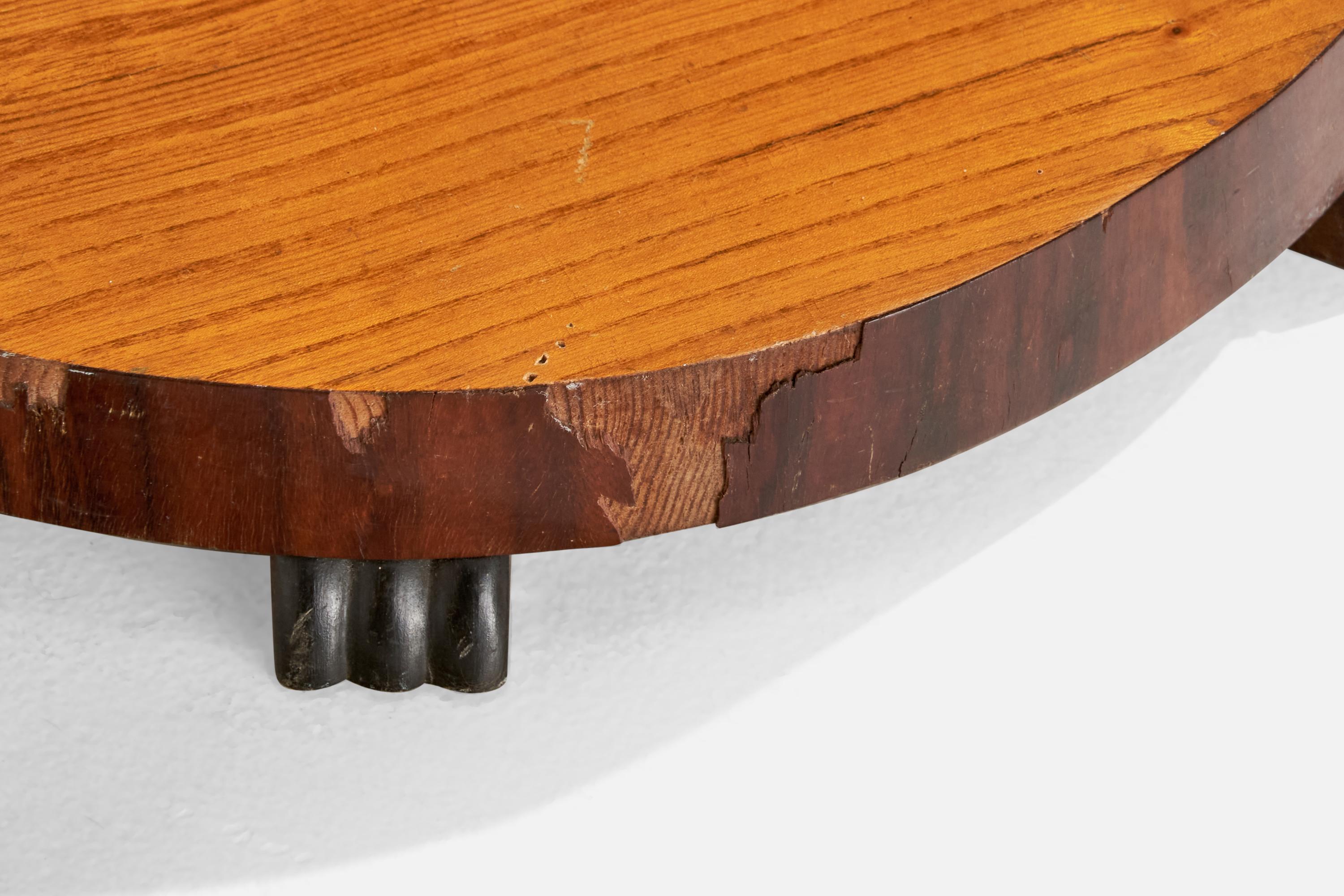 Designer suédois, lampadaire, orme, tissu, laiton, Suède, années 1930 en vente 2