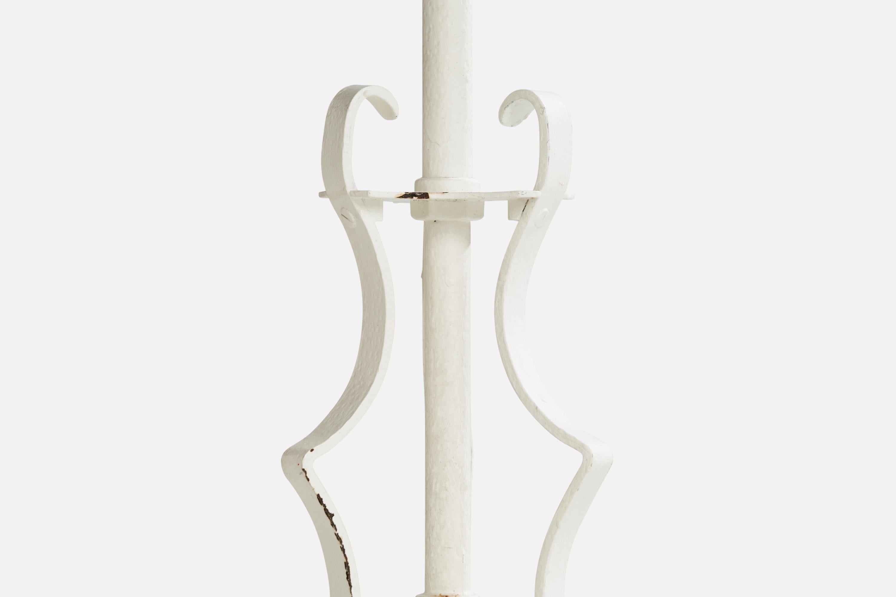 Designer suédois, lampadaire, fer, tissu, Suède, années 1930 en vente 3