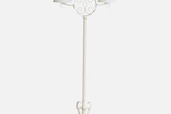 Swedish Designer, Floor Lamp, Iron, Fabric, Sweden, 1930s