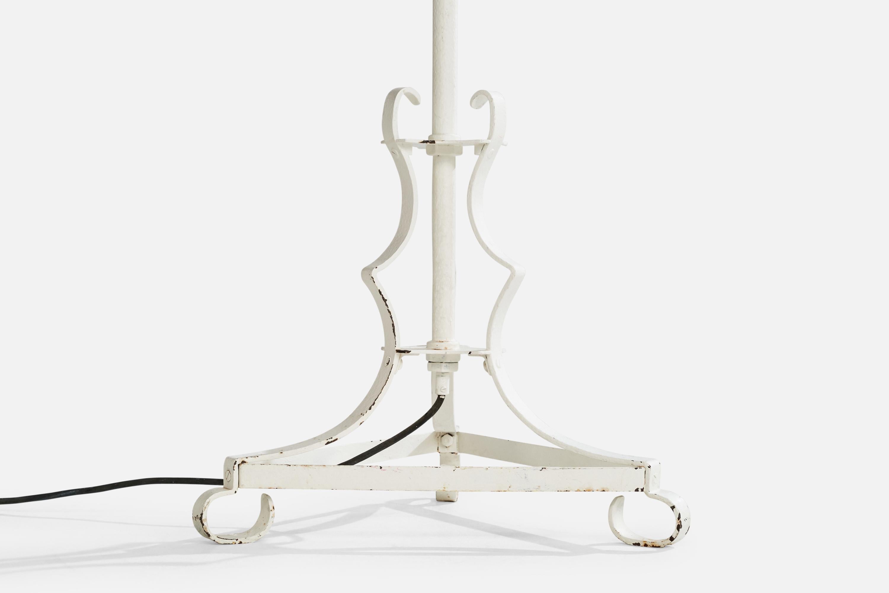 Designer suédois, lampadaire, fer, tissu, Suède, années 1930 en vente 2
