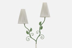 Designer svedese, lampada da terra, metallo, tessuto, Svezia, anni '50
