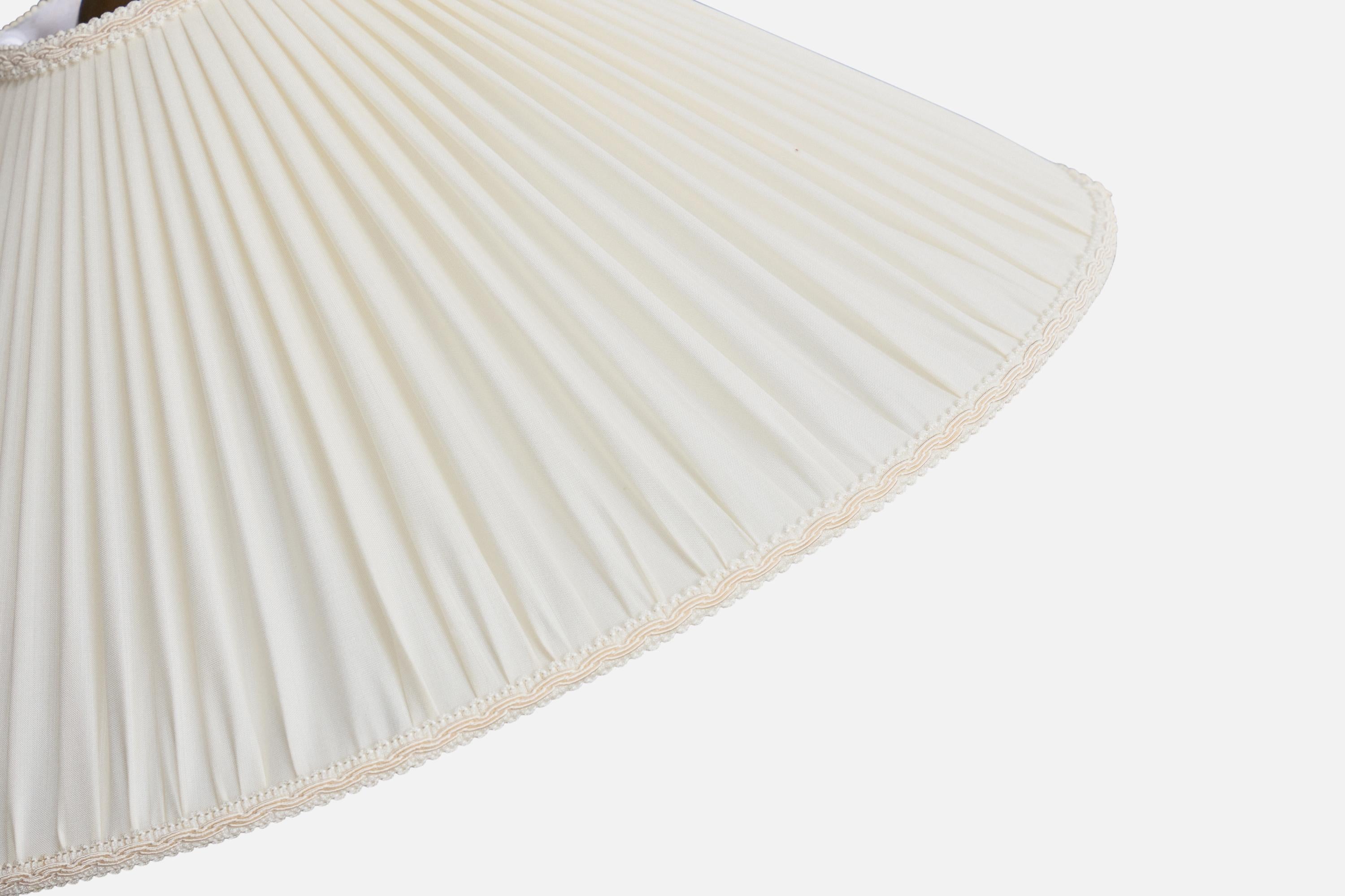 Mid-20th Century Swedish Designer, Floor Lamp, Wood, Cord, Fabric, Sweden, 1930s For Sale