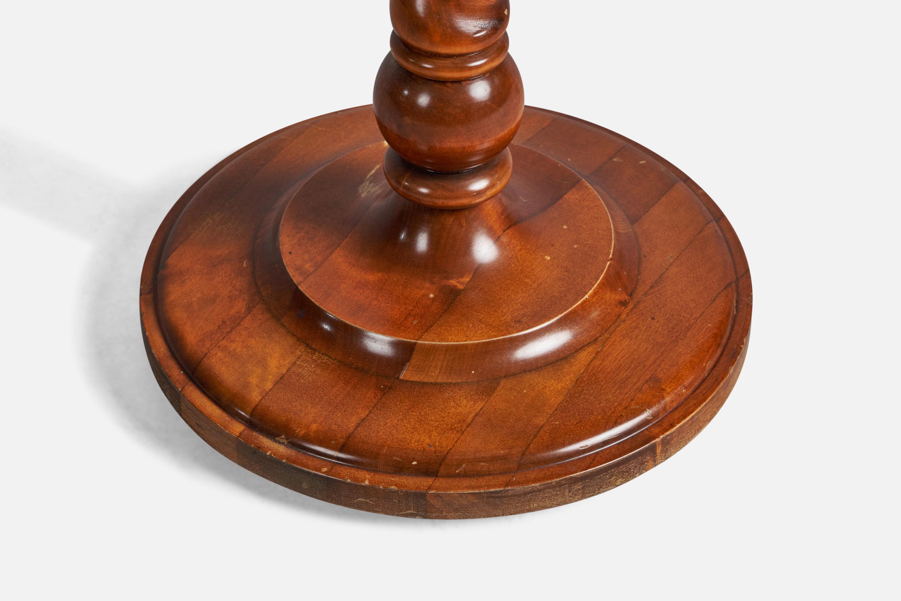 Milieu du XXe siècle Créateur suédois, lampadaire, bois, velours, Suède, années 1930 en vente