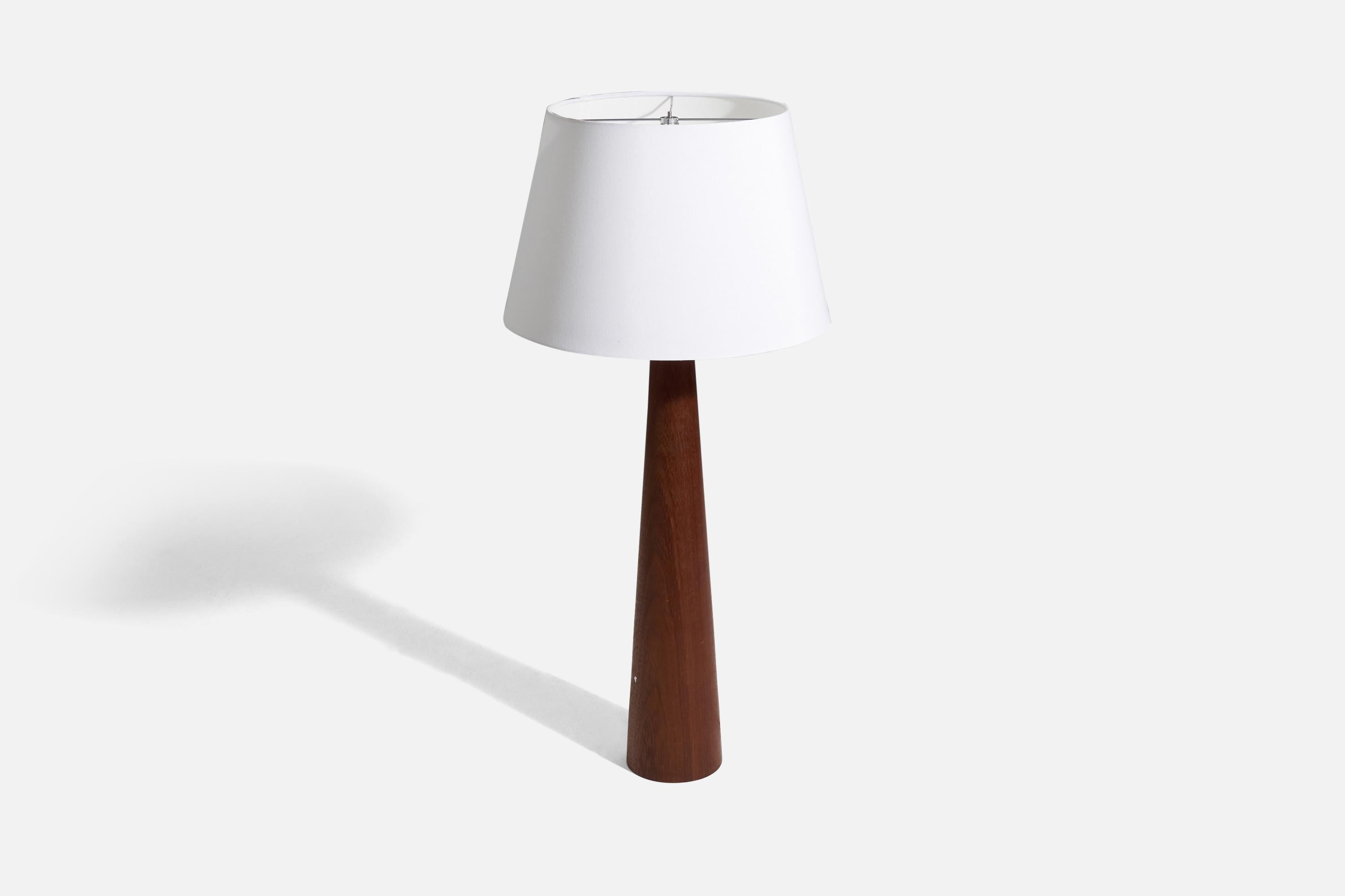 Mid-Century Modern Swedish Designer, Floor or Table Lamp, Wood, Sweden, 1960s For Sale