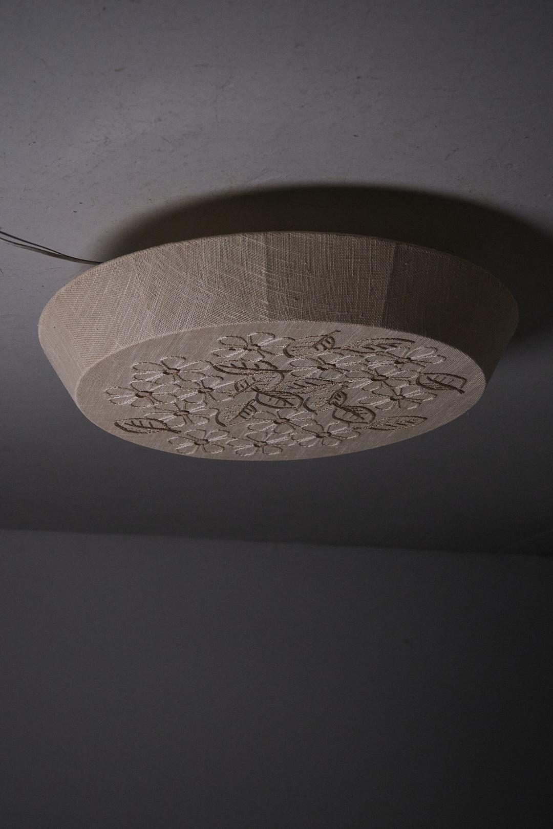 Scandinavian Modern Swedish designer floral flush mount, 1960s For Sale