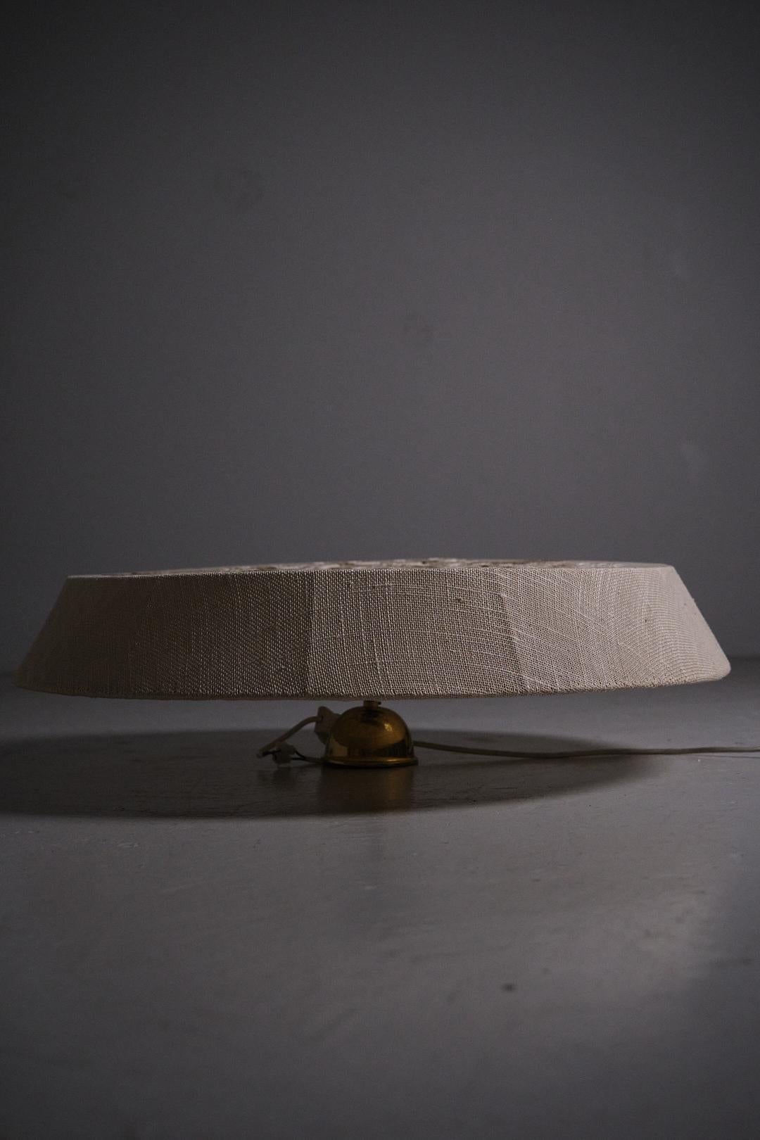 Brass Swedish designer floral flush mount, 1960s For Sale