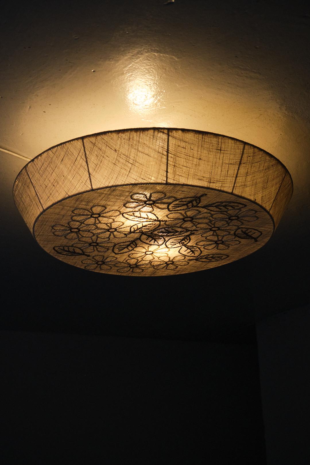 Swedish designer floral flush mount, 1960s For Sale 3