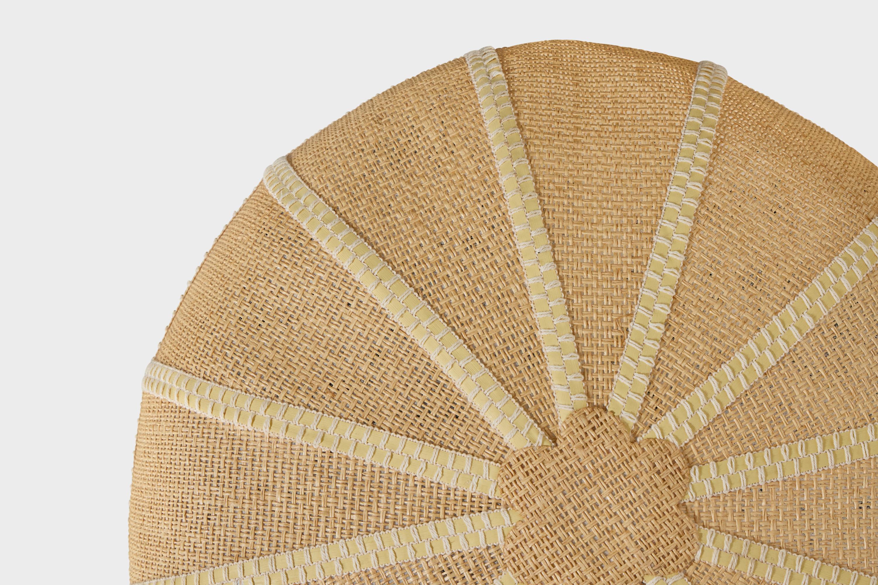 Swedish Designer, Flush Mount, Burlap, Sweden, 1970s For Sale 1