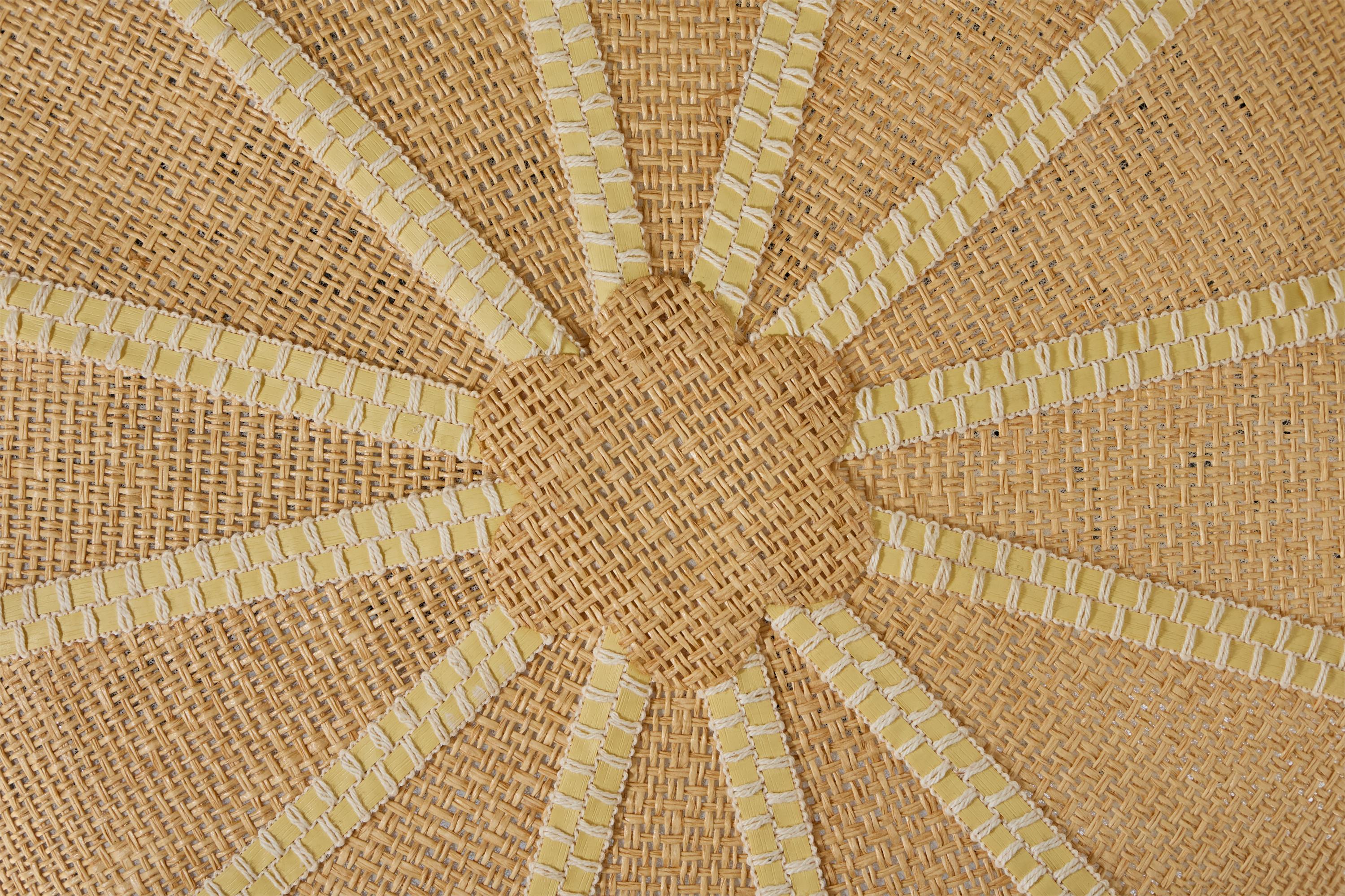 Swedish Designer, Flush Mount, Burlap, Sweden, 1970s For Sale 2