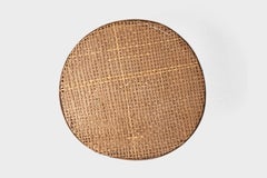 Swedish Designer, Flush Mount, Cane, Burlap, Pine, Sweden, 1920s