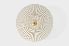 Designer suédois, affleurant, tissu, laiton, Suède, années 1950