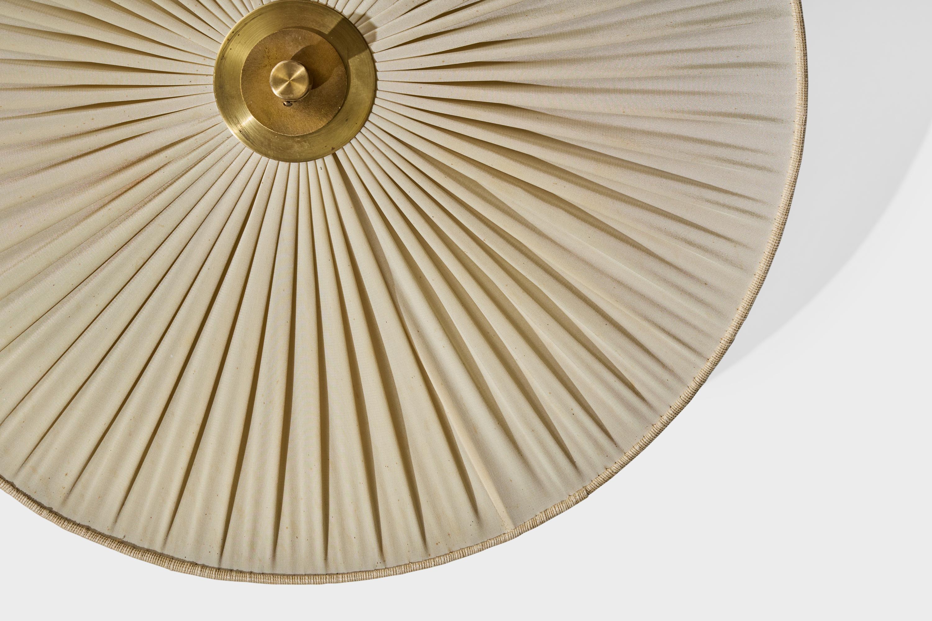 Milieu du XXe siècle Designer suédois, affleurant, tissu, laiton, Suède, années 1950 en vente