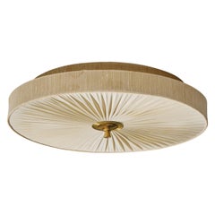 Designer svedese, montatura ad incasso, tessuto, ottone, Svezia, anni '1950