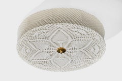 Designer svedese, montatura ad incasso, tessuto, ottone, Svezia, anni '1960