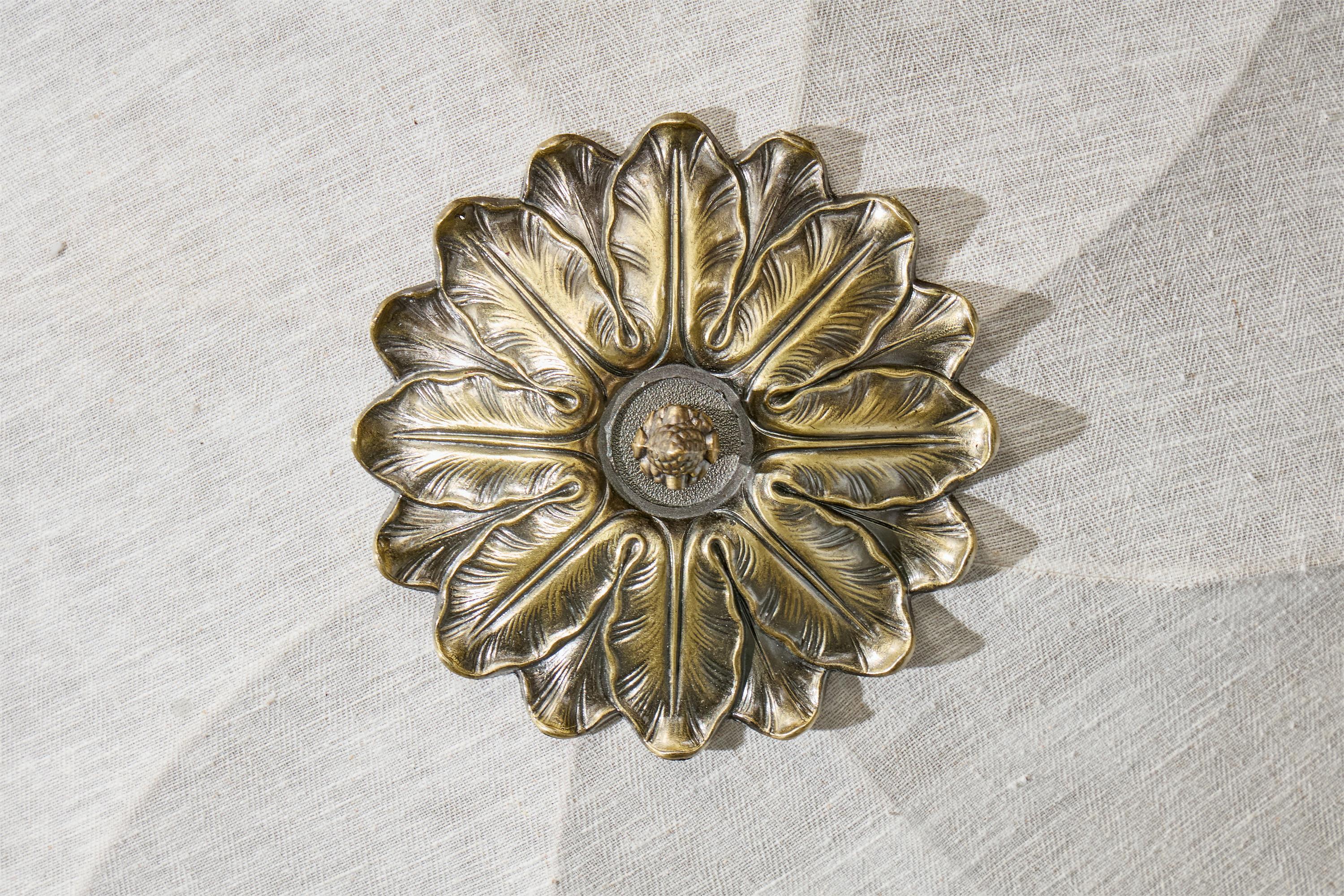 Laiton Designer suédois, affleurant, tissu, laiton, Suède, années 1960 en vente
