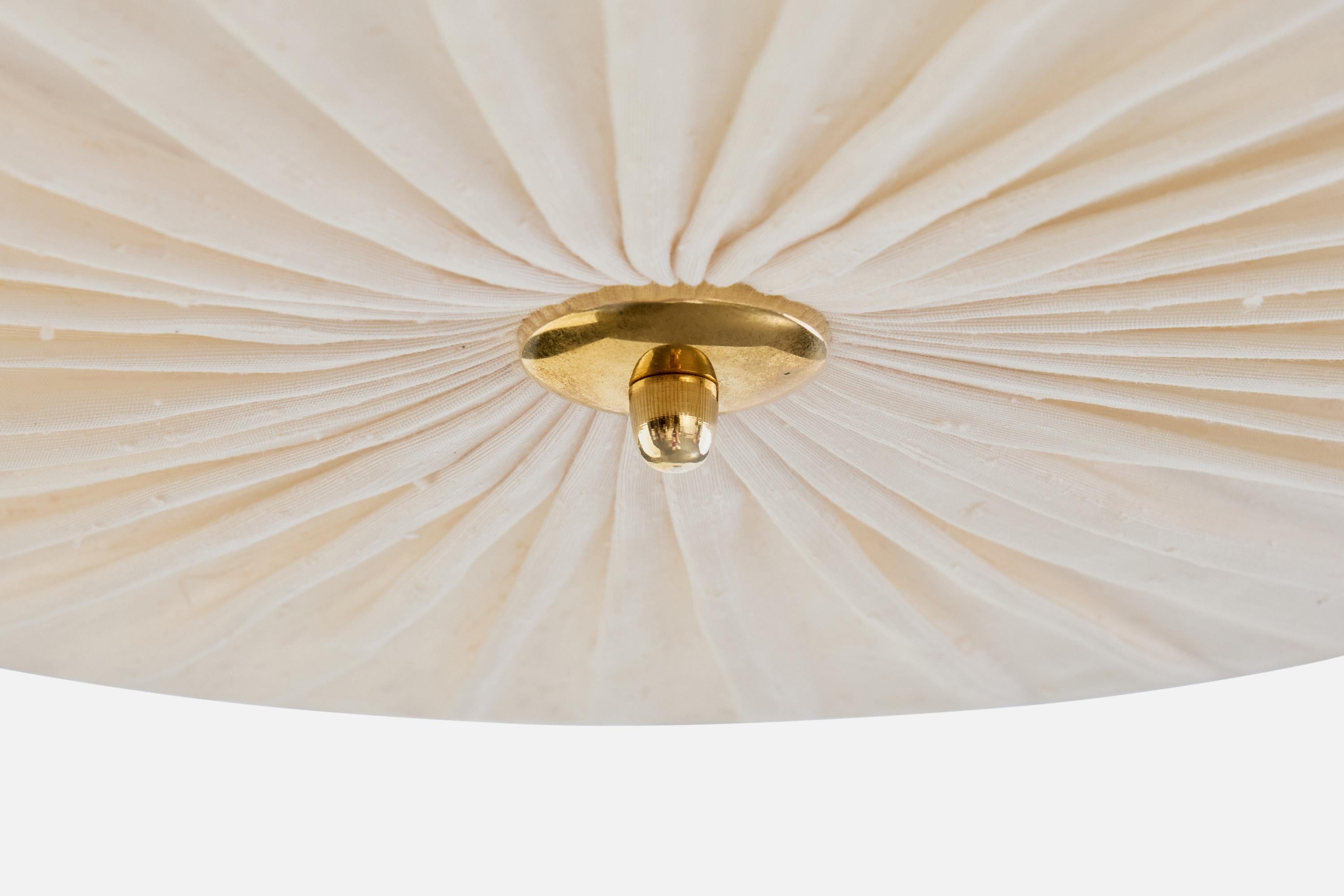 Laiton Designer suédois, affleurant, tissu, laiton, Suède, années 1970 en vente
