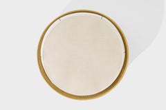 Swedish Designer, Flush Mount, Fabric, Cane, Sweden, 1970s