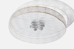 Swedish Designer, Flush Mount, Fabric, Metal, Sweden, 1960s