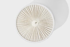 Swedish Designer, Flush Mount, Fabric, Metal, Sweden, 1970s