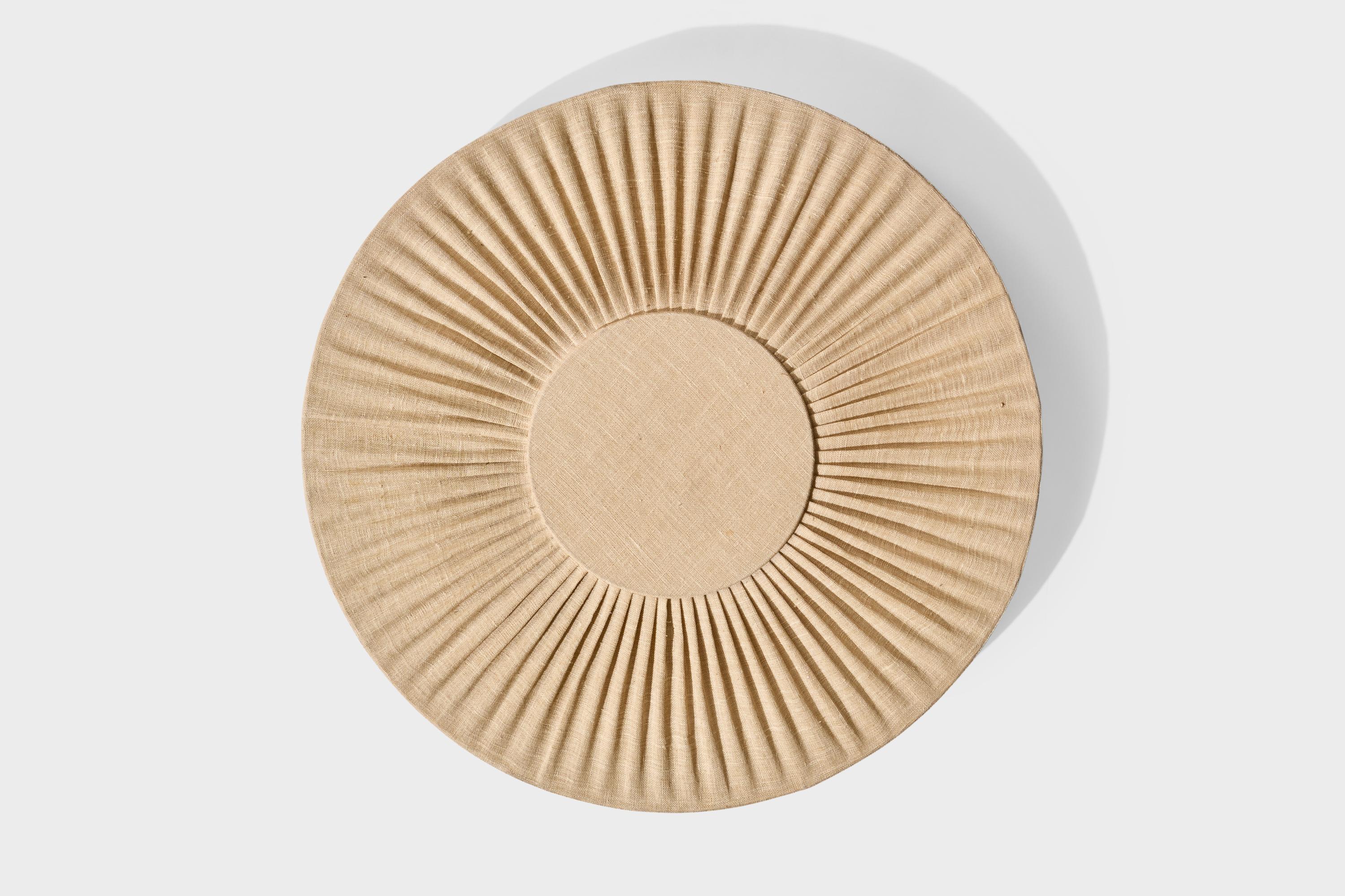 Mid-Century Modern Swedish Designer, Flush Mount, Fabric, Sweden, 1950s. For Sale