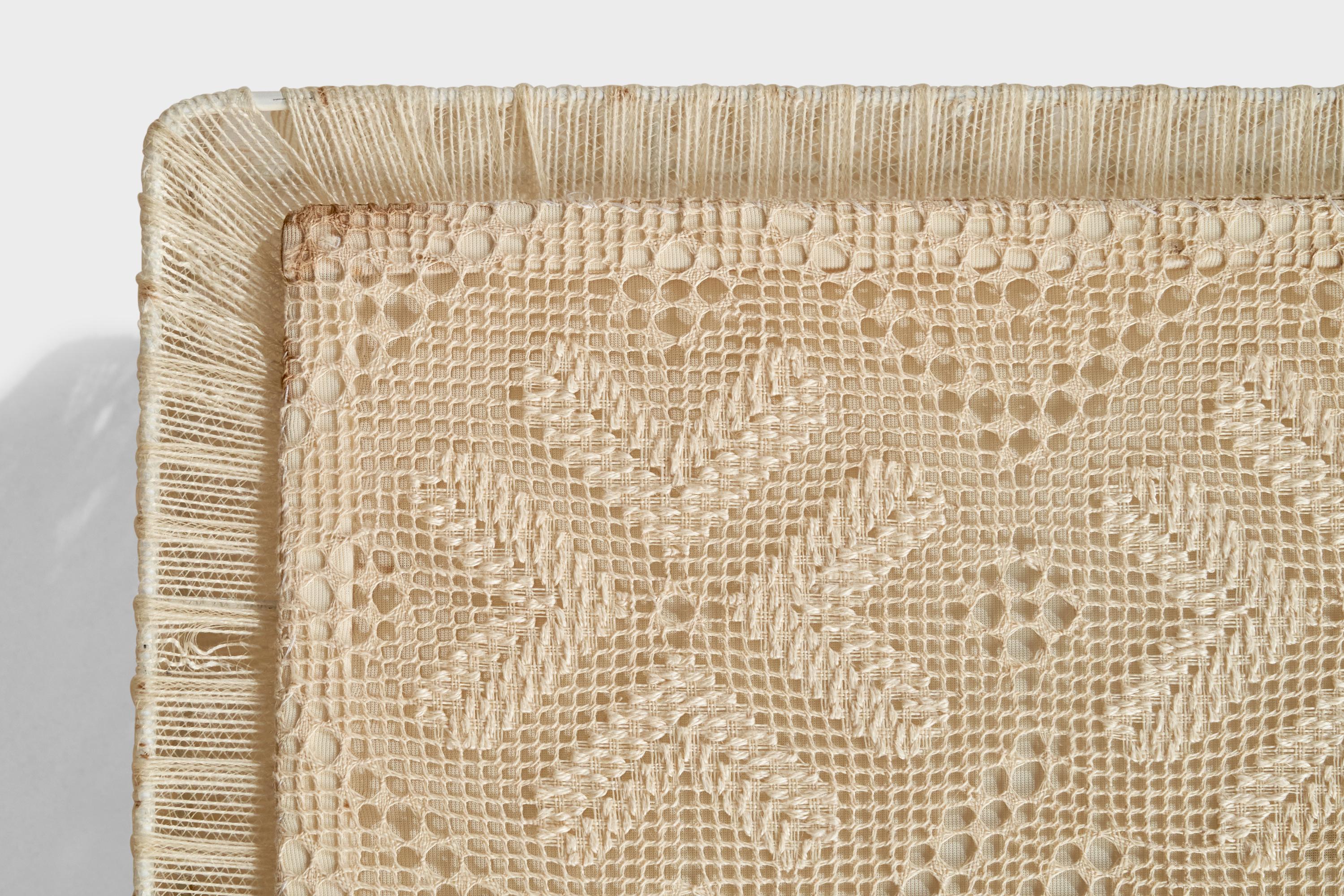 Swedish Designer, Flush Mount, Fabric, Sweden, 1950s 2