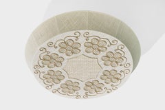 Swedish Designer, Flush Mount, Fabric, Sweden, 1960s