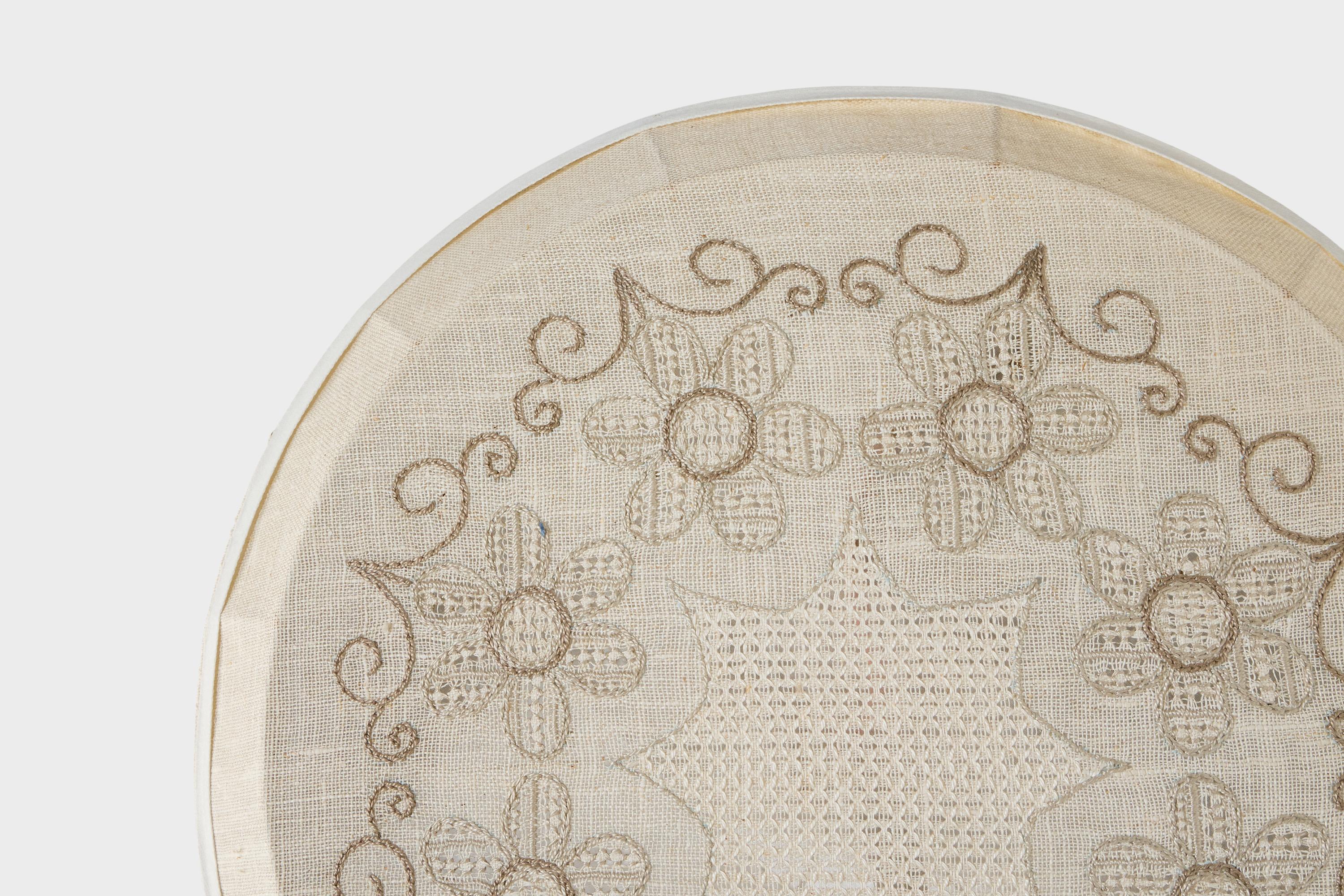 Swedish Designer, Flush Mount, Fabric, Sweden, 1960s For Sale 1