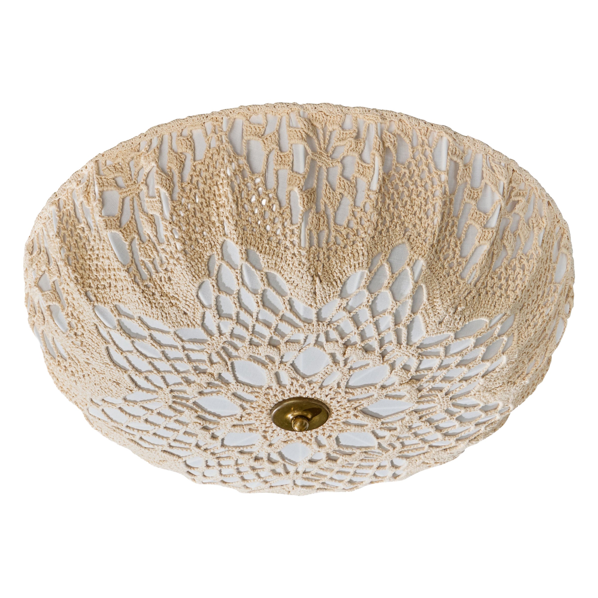 Swedish Designer, Flush Mount, Fabric, Sweden, 1960s