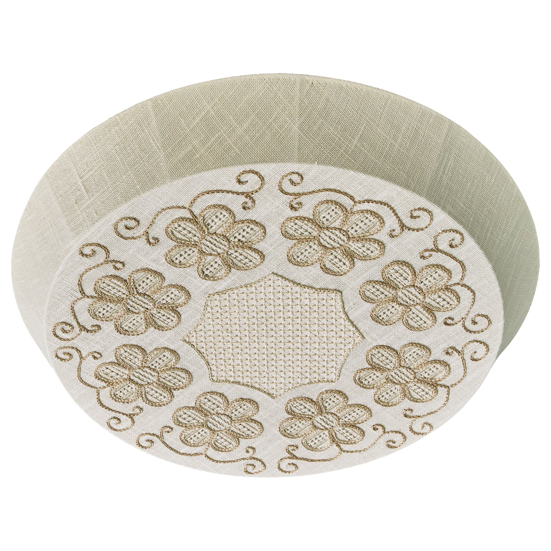 Swedish Designer, Flush Mount, Fabric, Sweden, 1960s For Sale