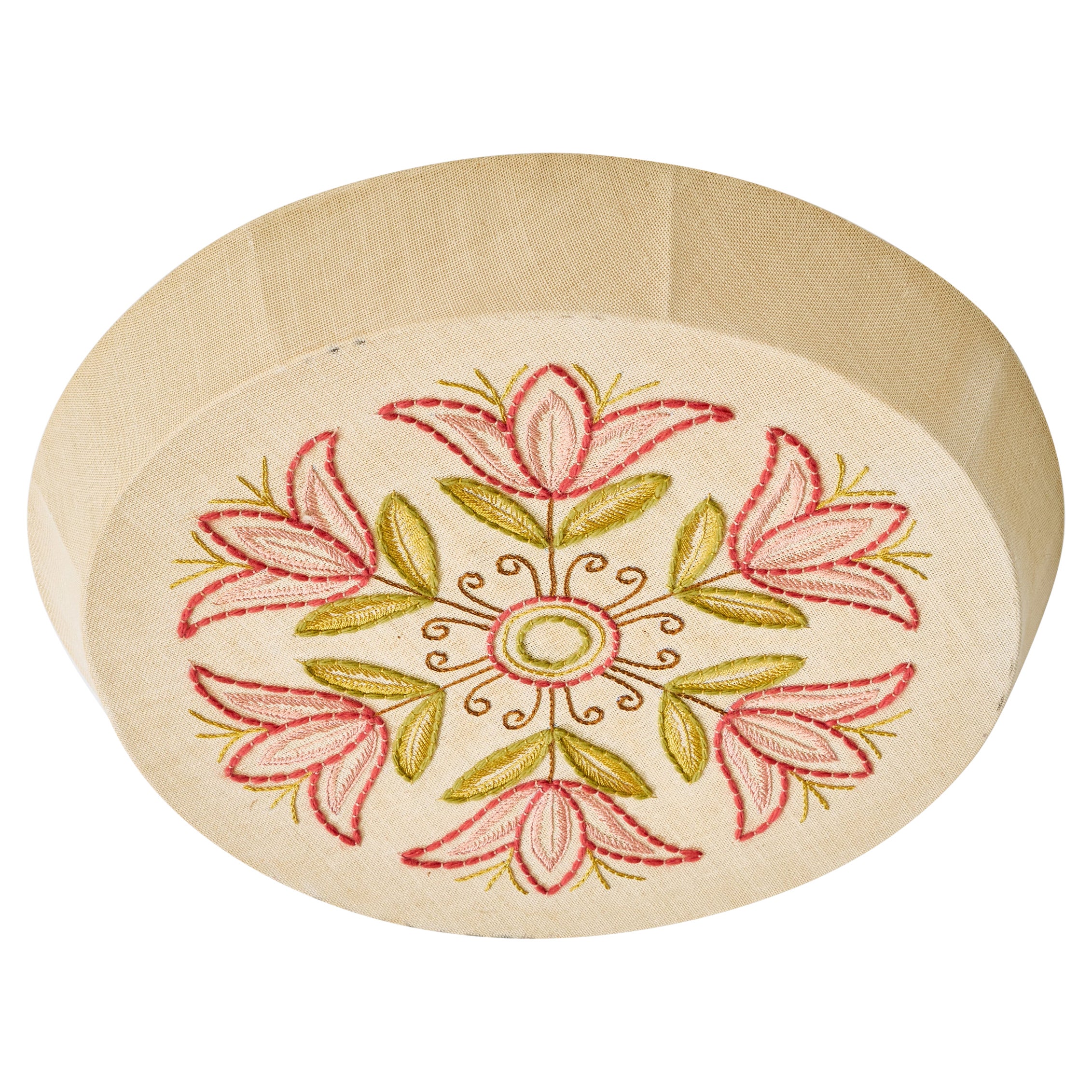 Swedish Designer, Flush Mount, Fabric, Sweden, 1960s For Sale