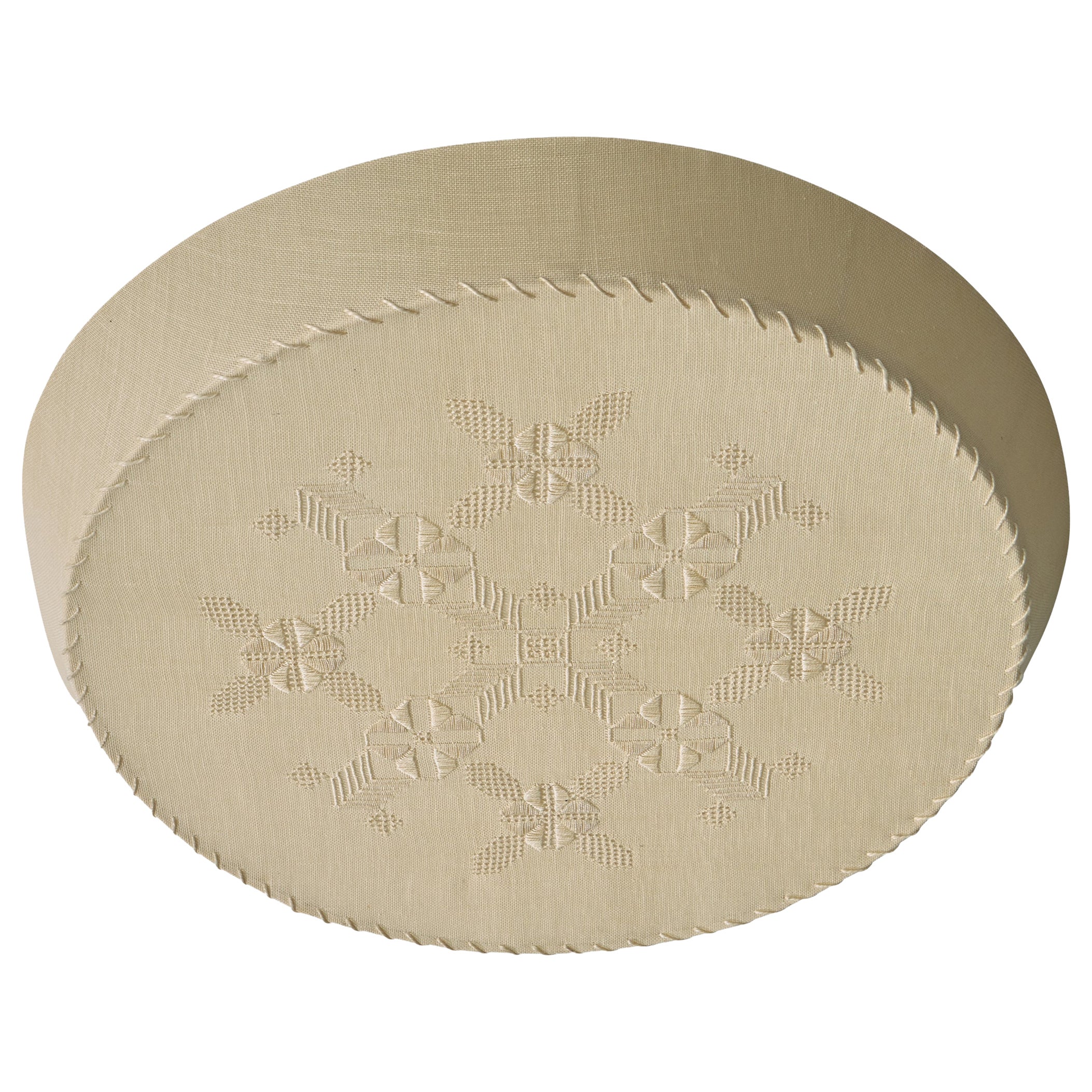 Swedish Designer, Flush Mount, Fabric, Sweden, 1960s For Sale